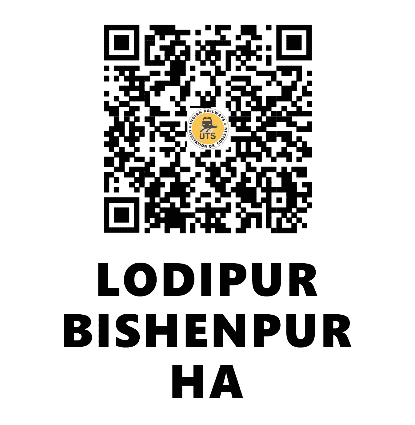 UTS QR Code for LODIPUR BISHENPUR HA - LDP - NR (UTTAR PRADESH)